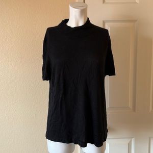 Just jeans black knit top Large